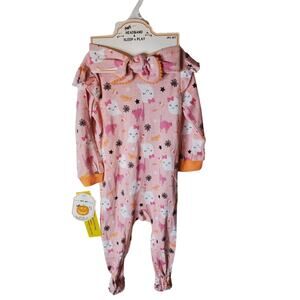 Modern Kids 24M Footed One Piece Sleep and Play with Headband, NWT